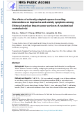 Cover page: The effects of culturally adapted expressive writing interventions on depressive and anxiety symptoms among Chinese American breast cancer survivors: A randomized controlled trial.