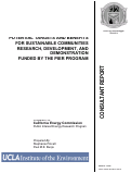 Cover page: Potential Targets and Benefits for Sustainable Communities Research, Development, and, Demonstration