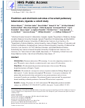 Cover page: Predictors and short-term outcomes of recurrent pulmonary tuberculosis, Uganda: a cohort study.