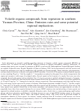 Cover page: Volatile organic compounds from vegetation in southern Yunnan Province, China: Emission rates and some potential regional implications