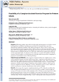 Cover page: Feasibility of a Caregiver-Assisted Exercise Program for Preterm Infants