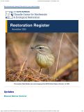 Cover page of UCSB Restoration Register - November 2025
