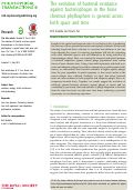 Cover page: The evolution of bacterial resistance against bacteriophages in the horse chestnut phyllosphere is general across both space and time