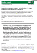 Cover page: Assembly, comparative analysis, and utilization of a single haplotype reference genome for soybean