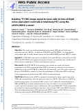 Cover page: Relating 18F-FDG image signal-to-noise ratio to time-of-flight noise-equivalent count rate in total-body PET using the uEXPLORER scanner