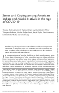 Cover page: Stress and Coping among American Indian and Alaska Natives in the Age of COVID-19