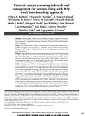 Cover page: Cervical cancer screening intervals and management for women living with HIV: a risk benchmarking approach.