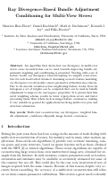 Cover page: Ray Divergence-Based Bundle Adjustment Conditioning for Multi-View Stereo