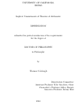 Cover page: Implicit commitments of theories of arithmetic