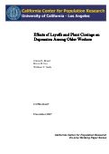 Cover page: Effects of Layoffs and Plant Closings on Depression Among Older Workers