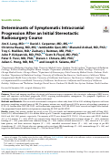 Cover page: Determinants of Symptomatic Intracranial Progression After an Initial Stereotactic Radiosurgery Course.
