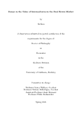 Cover page: Essays in the Value of Intermediaries in the Real Estate Market