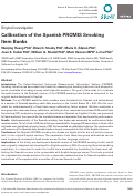 Cover page: Calibration of the Spanish PROMIS Smoking Item Banks.