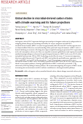 Cover page: Global decline in microbial-derived carbon stocks with climate warming and its future projections.