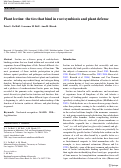 Cover page: Plant lectins: the ties that bind in root symbiosis and plant defense