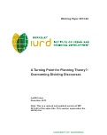 Cover page of A Turning Point for Planning Theory?: Overcoming Dividing Discourses