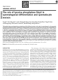 Cover page: The role of tyrosine phosphatase Shp2 in spermatogonial differentiation and spermatocyte meiosis.