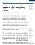 Cover page: Current and emergent pharmacologic treatments for irritable bowel syndrome with diarrhea: evidence-based treatment in practice.