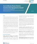 Cover page of Can California Power Electric Construction Equipment at Scale?