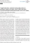 Cover page: Coupled land surface–subsurface hydrogeophysical inverse modeling to estimate soil organic carbon content and explore associated hydrological and thermal dynamics in the Arctic tundra