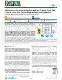 Cover page: Co-Processing Agricultural Residues and Wet Organic Waste Can Produce Lower-Cost Carbon-Negative Fuels and Bioplastics