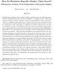 Cover page: How Do Heuristics Expedite Markov Chain Search? Hitting-time Analysis of the Independence Metropolis Sampler