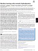 Cover page: Machine learning active-nematic hydrodynamics