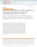 Cover page: Chromatin dysregulation and DNA methylation at transcription start sites associated with transcriptional repression in cancers