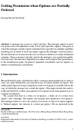 Cover page of Getting Permission When Options Are Partially Ordered