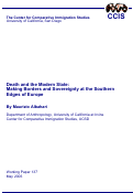 Cover page: Death and the Modern State: Making Borders and Sovereignty at the Southern Edges of Europe