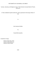 Cover page: Security, Autonomy, and Indigenous Justice: The Alternative Security Model of Cherán, Michoacán