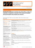 Cover page: Double-blind randomized controlled study of the efficacy, safety and tolerability of eszopiclone vs placebo for the treatment of patients with post-traumatic stress disorder and insomnia