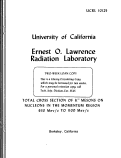 Cover page: TOTAL CROSS SECTION OF K- MESONS ON NUCLEONS IN THE MOMENTUM REGION 630 Mev/c TO 1100 Mev/c.