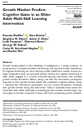 Cover page: Growth Mindset Predicts Cognitive Gains in an Older Adult Multi-Skill Learning Intervention