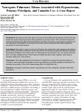 Cover page: Neurogenic Pulmonary Edema Associated with Hyponatremia, Primary Polydipsia, and Cannabis Use: A Case Report