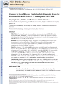 Cover page: Changes in use of disease-modifying antirheumatic drugs for rheumatoid arthritis in the United States during 1983-2009.