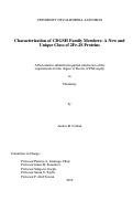 Cover page: Characterization of CDGSH family members : a new and unique class of 2Fe-2S proteins