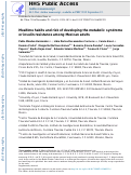 Cover page: Mealtime habits and risk of developing the metabolic syndrome or insulin resistance among Mexican adults