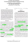 Cover page: Do Models Capture Individuals?Evaluating Parameterized Models for Syllogistic Reasoning