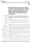 Cover page: Mental Distress and Human Rights Violations During COVID-19: A Rapid Review of the Evidence Informing Rights, Mental Health Needs, and Public Policy Around Vulnerable Populations.