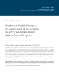 Cover page: Workers as Health Monitors: An Assessment of LA County’s Workplace Public Health Council Proposal