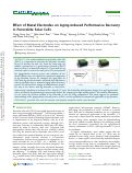 Cover page: Effect of Metal Electrodes on Aging-Induced Performance Recovery in Perovskite Solar Cells