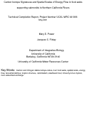 Cover page: Carbon Isotope Signatures and Spatial Scales of Energy Flow in food webs supporting salmonids in Northern California Rivers