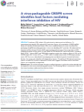 Cover page: A virus-packageable CRISPR screen identifies host factors mediating interferon inhibition of HIV.