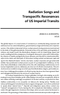 Cover page: Radiation Songs and Transpacific Resonances of US Imperial Transits