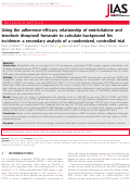 Cover page: Using the adherence‐efficacy relationship of emtricitabine and tenofovir disoproxil fumarate to calculate background HIV incidence: a secondary analysis of a randomized, controlled trial