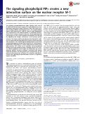 Cover page: The signaling phospholipid PIP3 creates a new interaction surface on the nuclear receptor SF-1