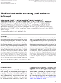 Cover page: Health-related media use among youth audiences in Senegal.