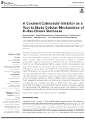 Cover page: A Covalent Calmodulin Inhibitor as a Tool to Study Cellular Mechanisms of K-Ras-Driven Stemness