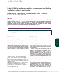 Cover page: Interstitial lung disease points to consider for clinical trials in systemic sclerosis